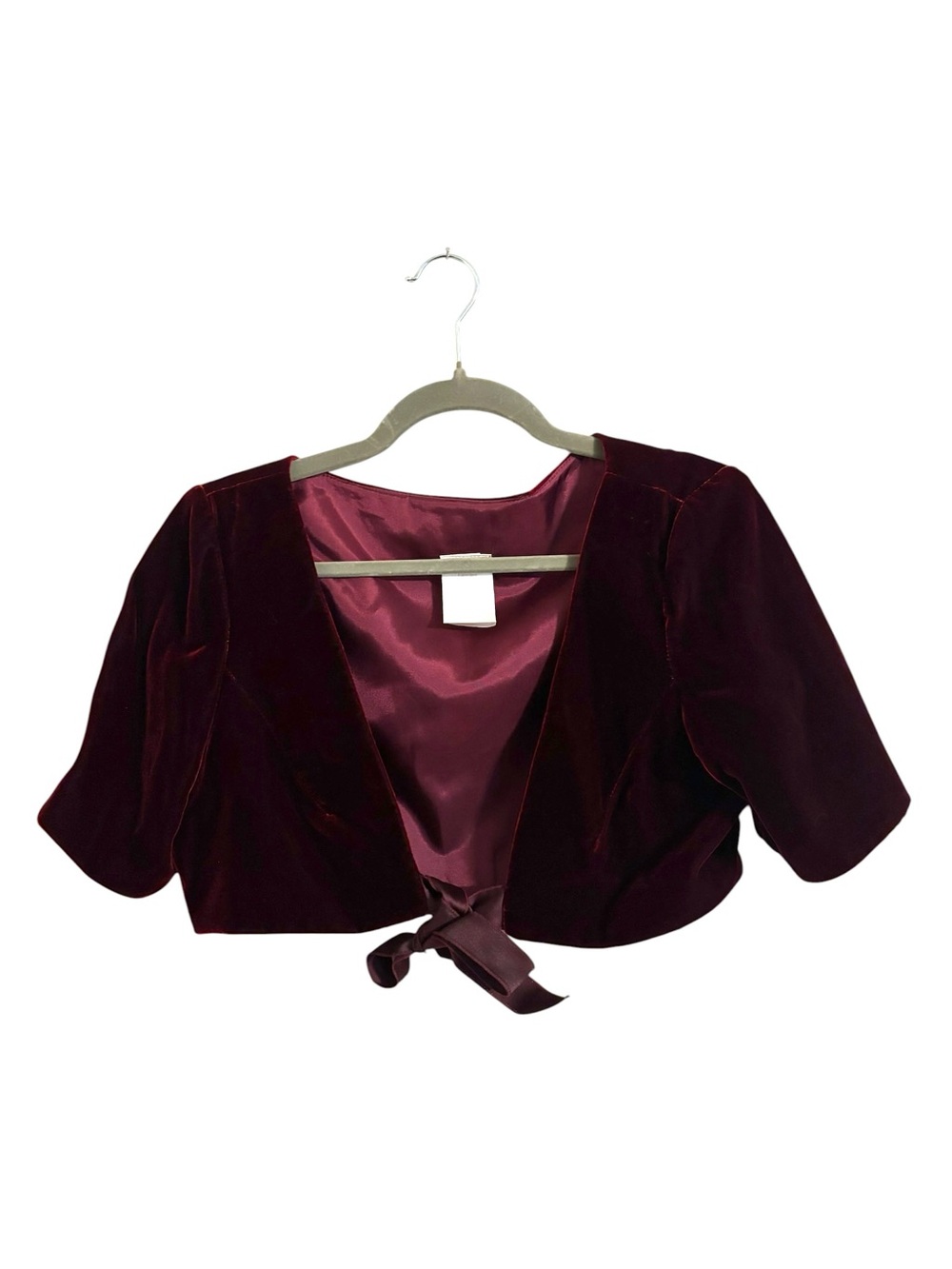 Watters and Watters Vintage Velvet Maroon Shrug Size 8